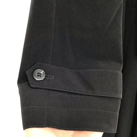 Fleet Street Rain Wear NWT Women’s All Weather Trench Coat W/Scarf Black Size 6 - Picture 2 of 11